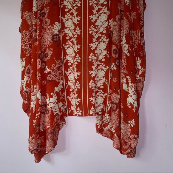 Angie Boho Ruana L Open Front Longline Cardigan Shawl Wrap - Picture 9 of 15